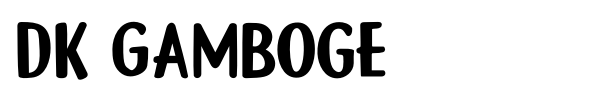 DK Gamboge font preview